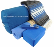 Yoga Studio Blanket & Rectangular Bolster Set 10